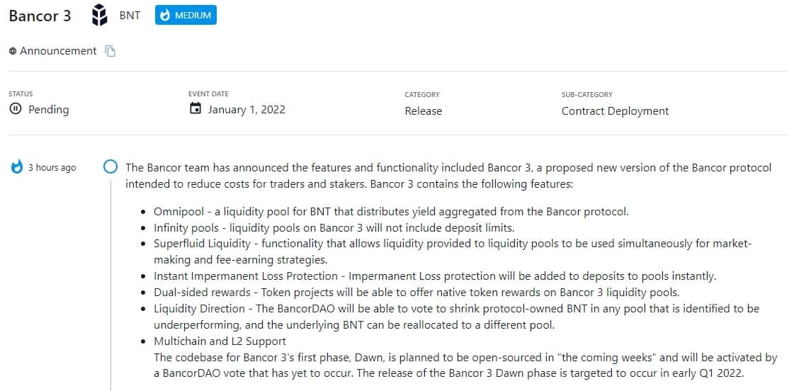 Công bố Bancor 3, phiên bản được đề xuất nhằm giảm chi phí cho các nhà giao dịch và nhà sản xuất