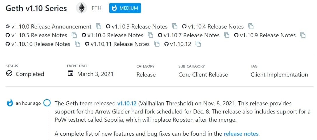 Geth team ra mắt v1.10.12 (Vallhallan Threshold)