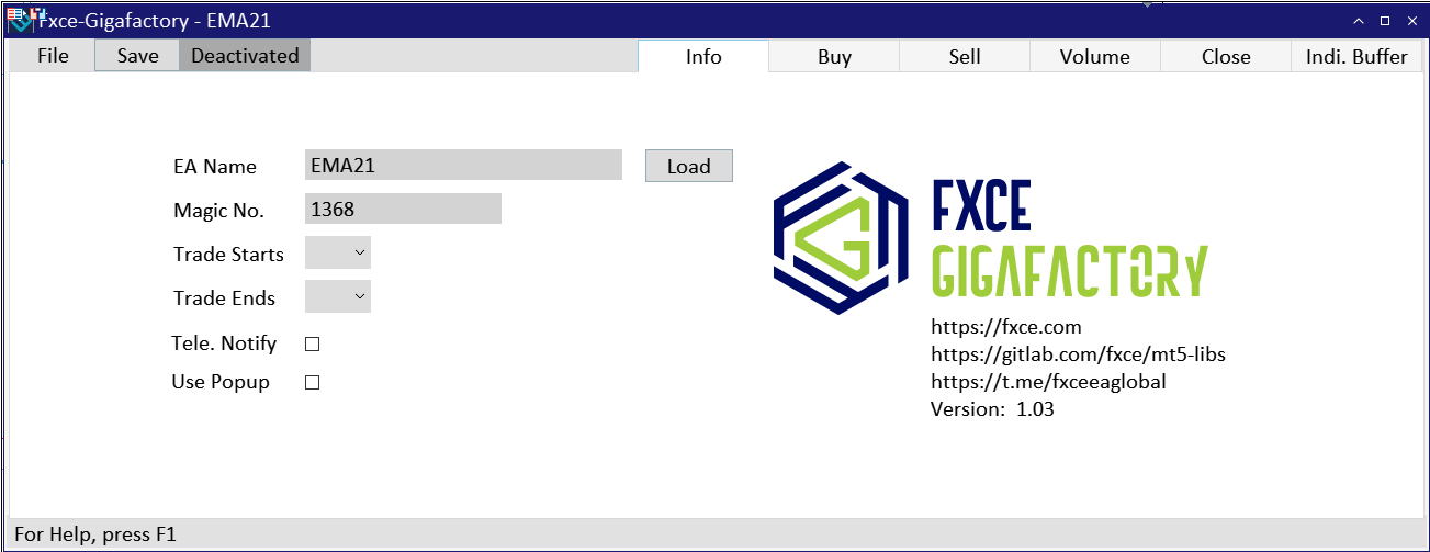 Giao diện GigaFactory - GigaFactory 2021: Lập trình EA dễ dàng nhờ FXCE