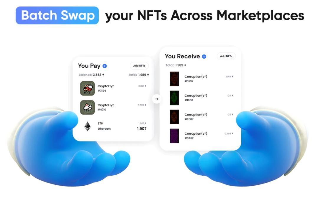 Swap hàng loạt NFTs của bạn trên mọi thị trường bằng Genie