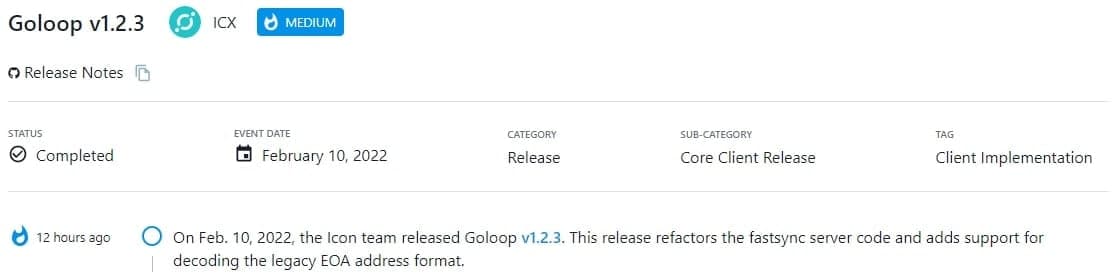 Icon team phát hành Goloop v1.2.3 vào 10/02/2022