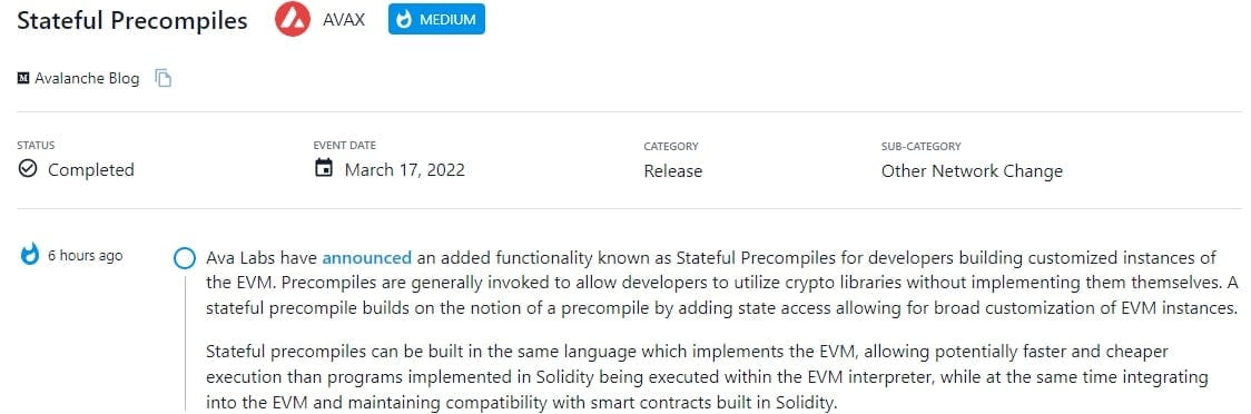 Ava Labs công bố một chức năng bổ sung được gọi là Stateful Precompiles dành cho các nhà phát triển xây dựng các phiên bản EVM tùy chỉnh
